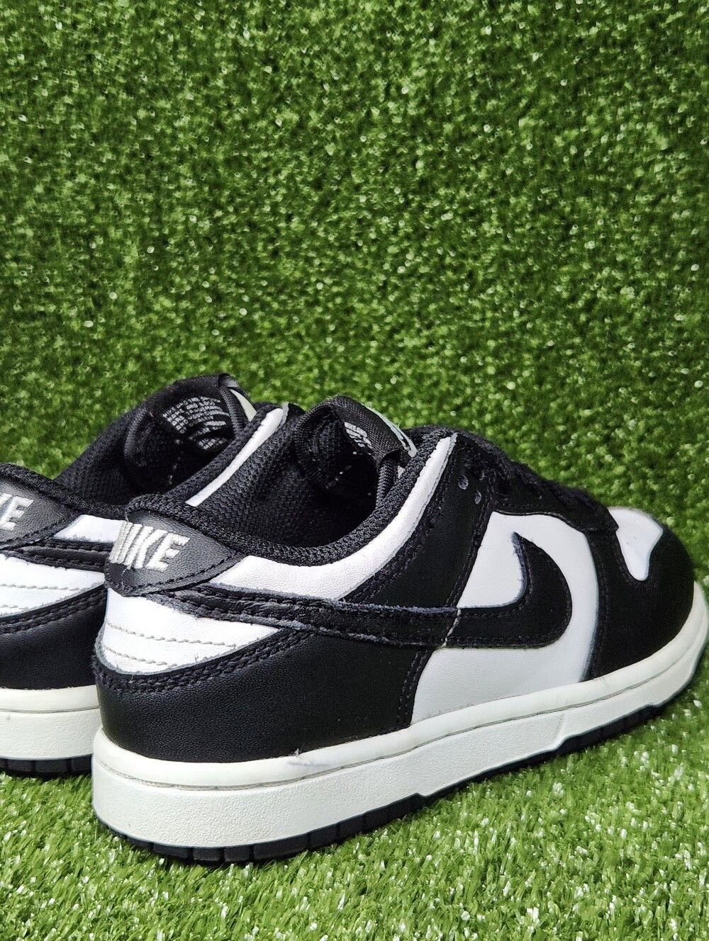 Nike Dunk Retro Low Little Kids Boys Black White Leather Sneakers Shoes Size 13C - Picture 5 of 14